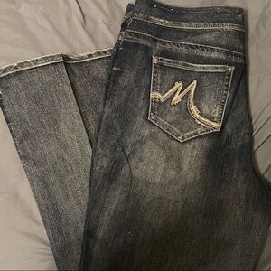 Maurices Dark Blue Women's Jeans with Embroidered Pocket
